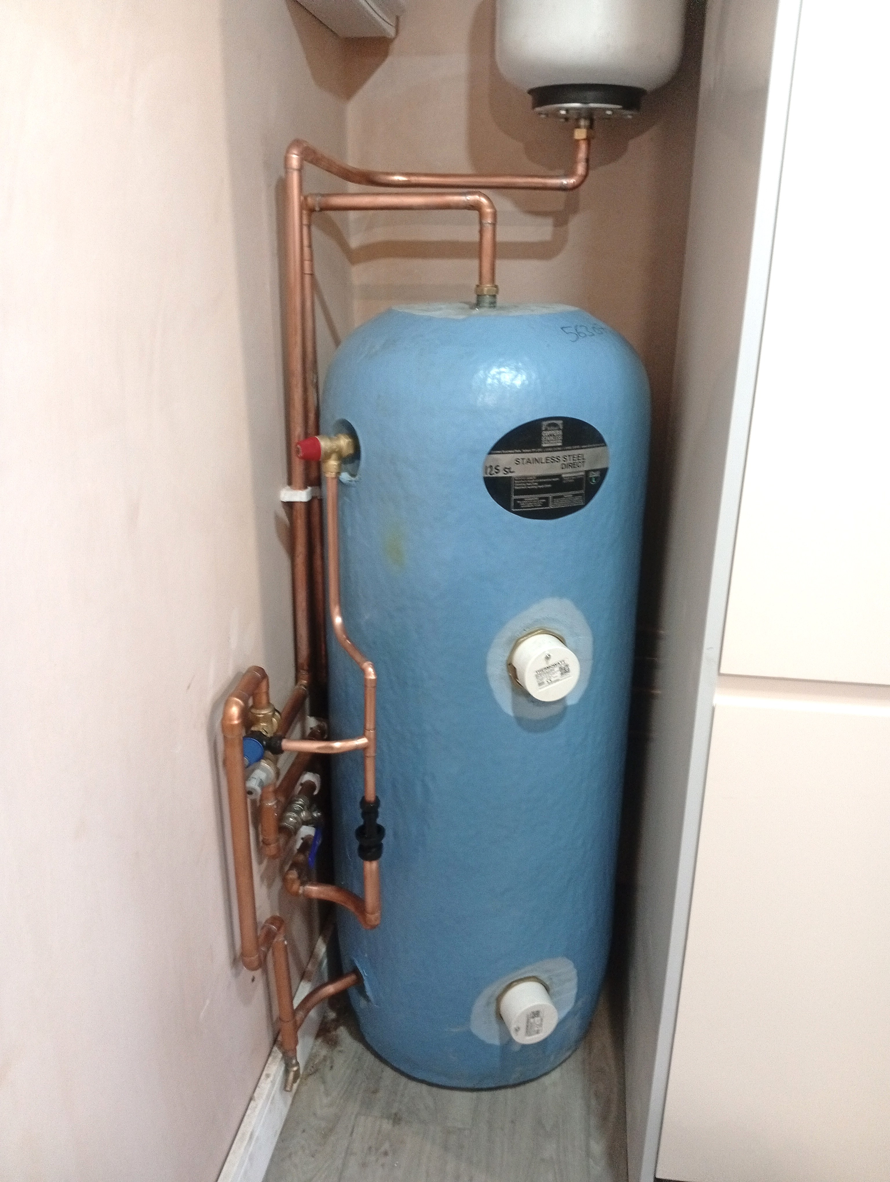 Unvented cylinder installation — real completed job in Walkden